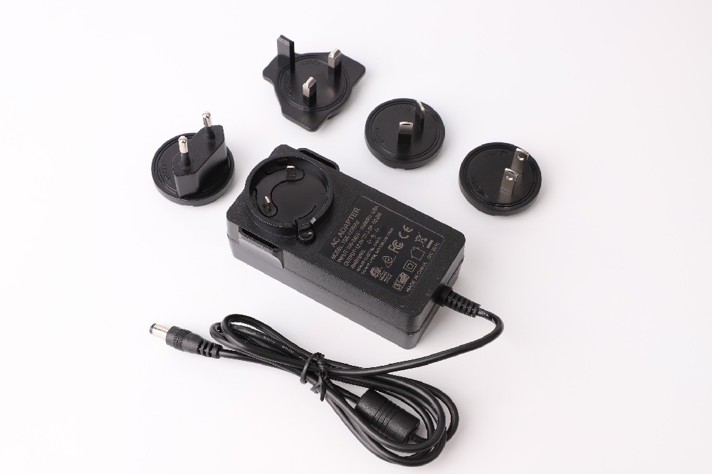 Power adapter put 100 240v ac 50/60hz interchangeable wall plug Power Adapter 12v 5a 60w power supply AC to DC adapter